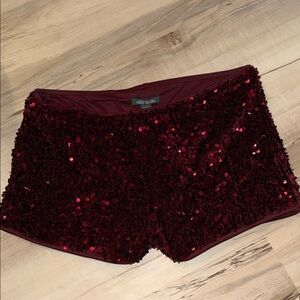 Wild Fable Burgundy Sequin Shorts